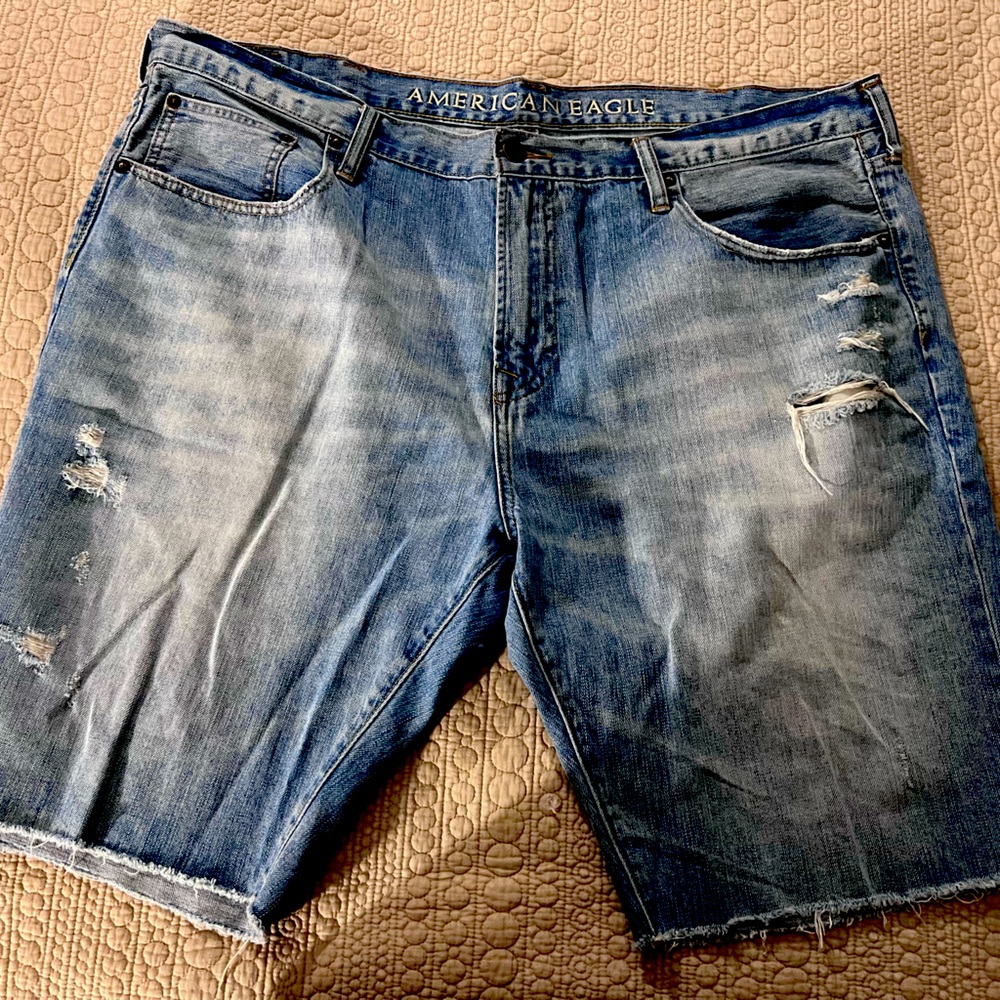 American Eagle distressed denim shorts